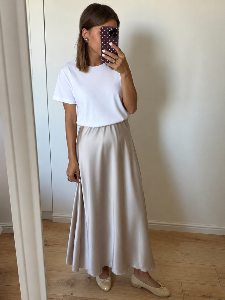 JUPE | SATIN BEIGE