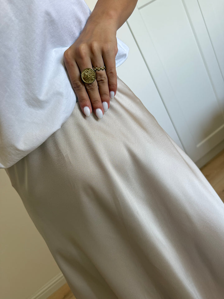 JUPE | SATIN BEIGE