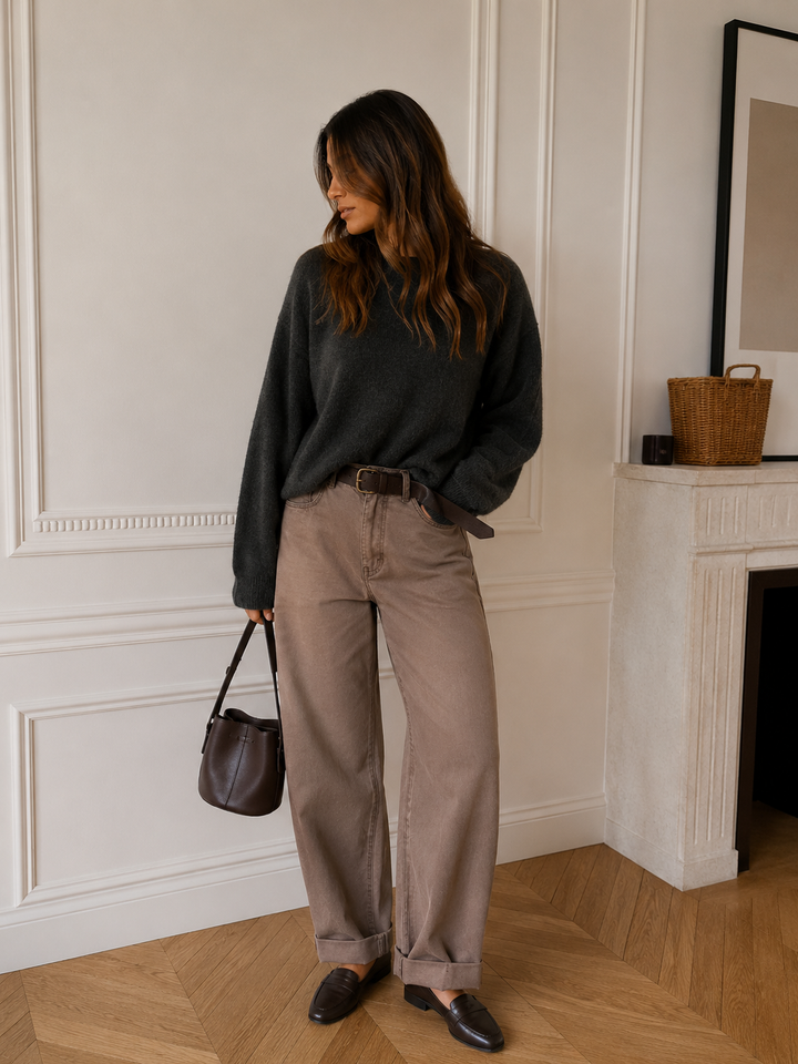 JEAN | BARREL MARRON