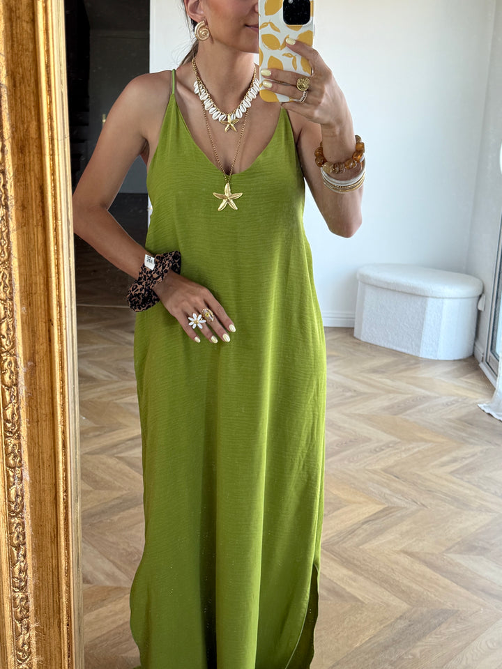 ROBE | ELLA VERT OLIVE