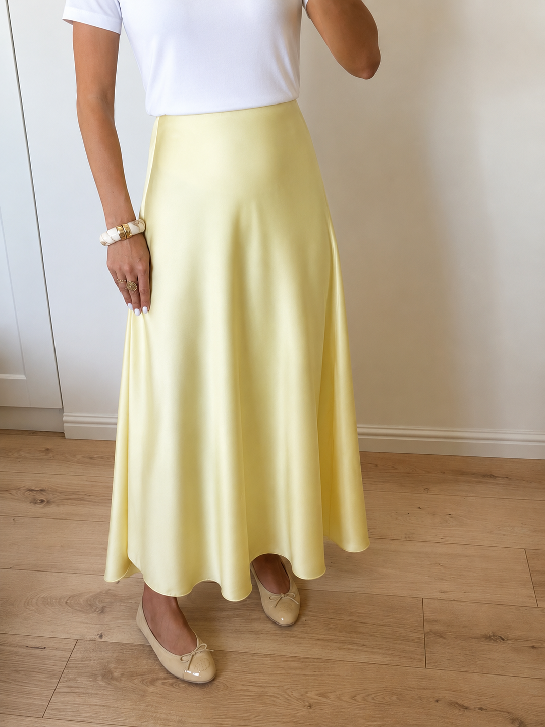 JUPE | SATIN JAUNE
