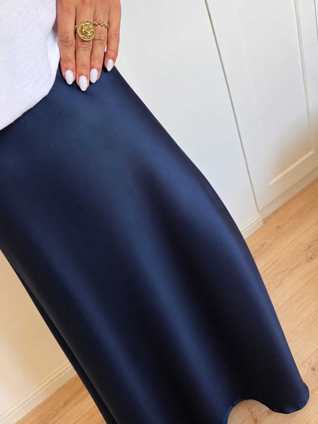 JUPE | SATIN MARINE
