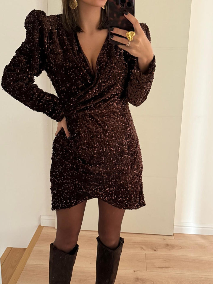 ROBE | SEQUIN BROWN