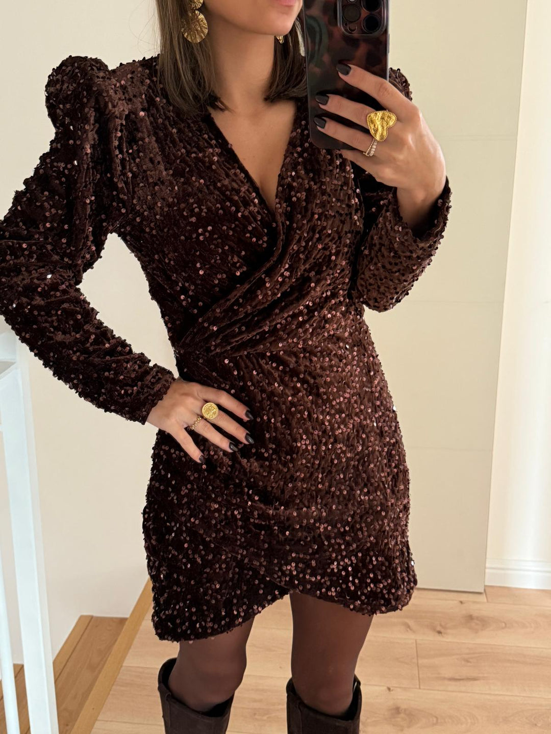 ROBE | SEQUIN BROWN