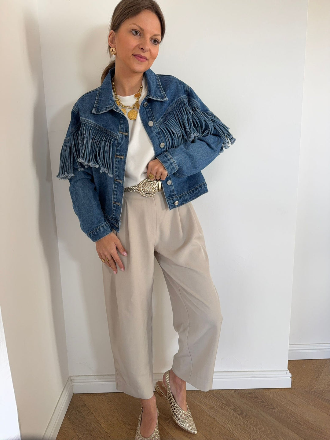 VESTE JEAN | FRANGES