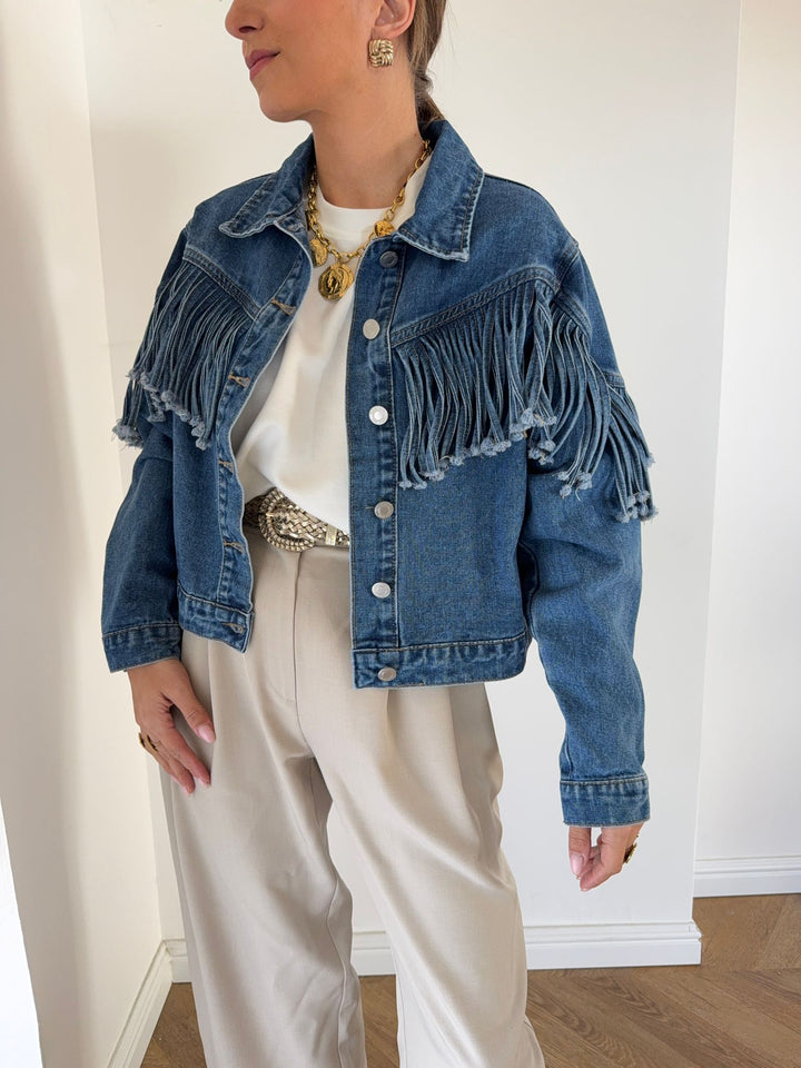 VESTE JEAN | FRANGES
