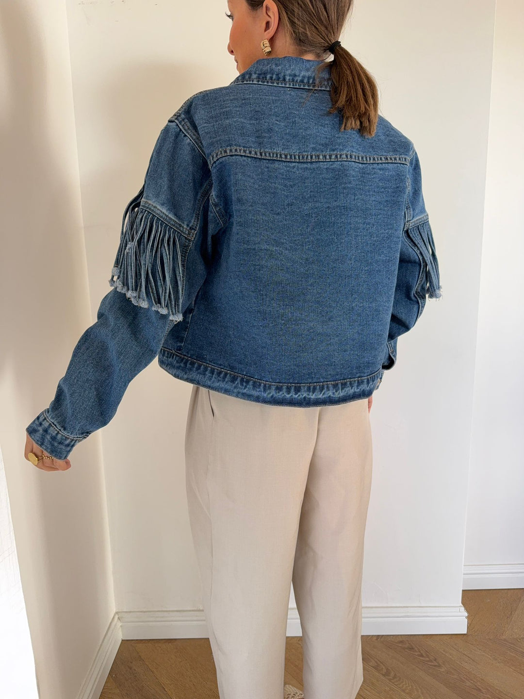 VESTE JEAN | FRANGES