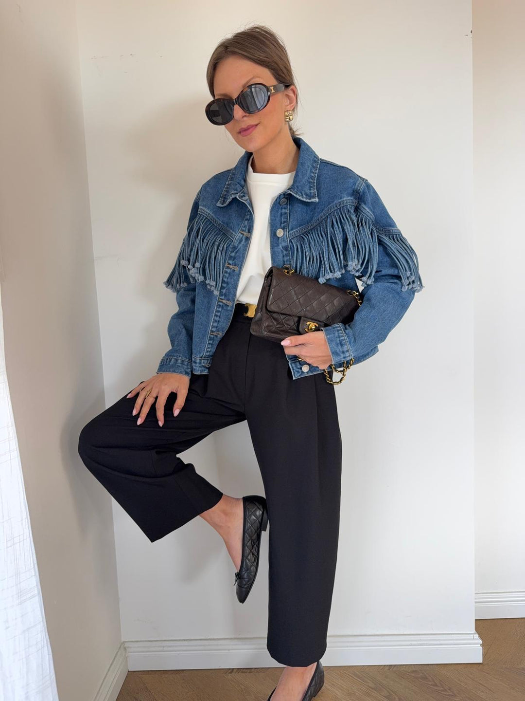 VESTE JEAN | FRANGES