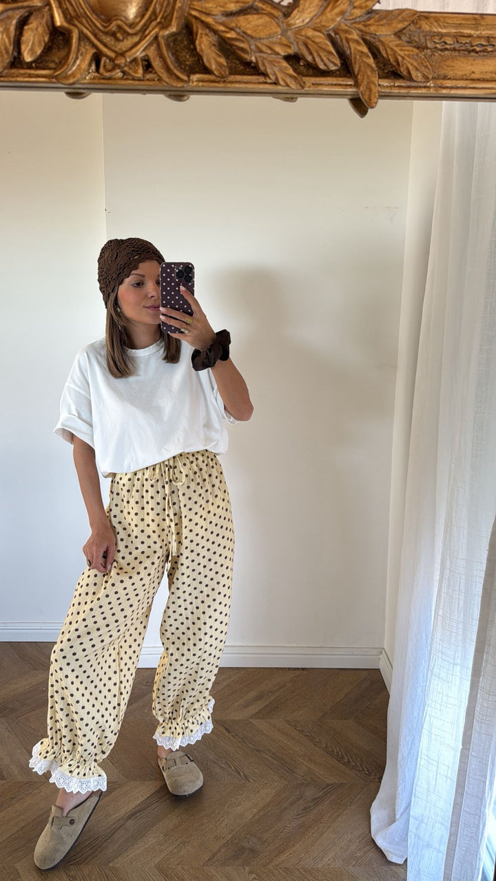PANTALON | POIS JAUNE