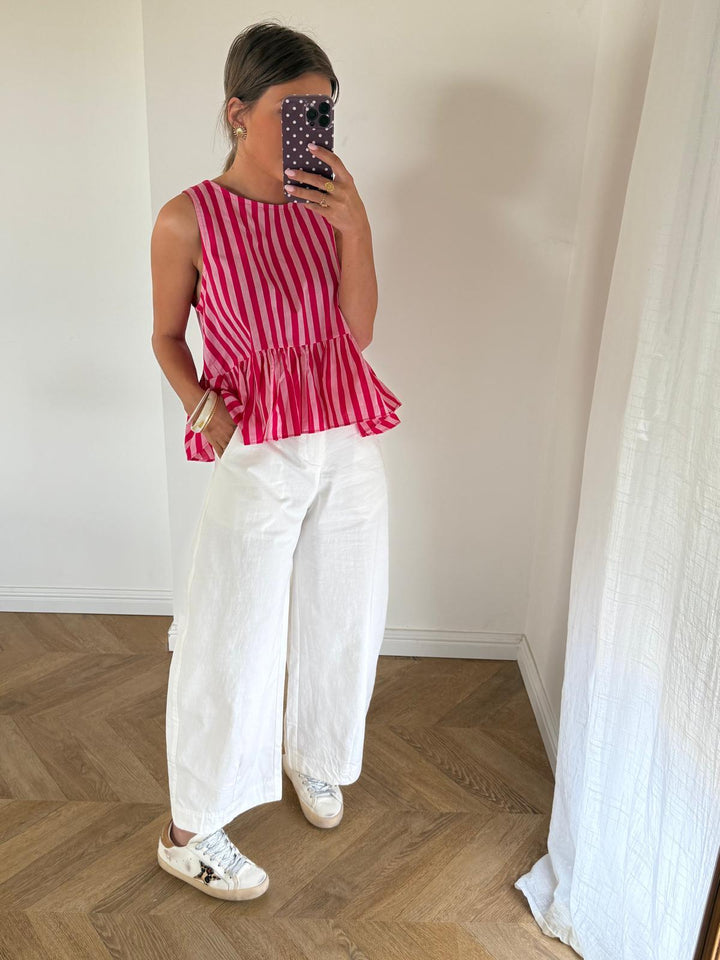 JEAN |  BARREL BLANC