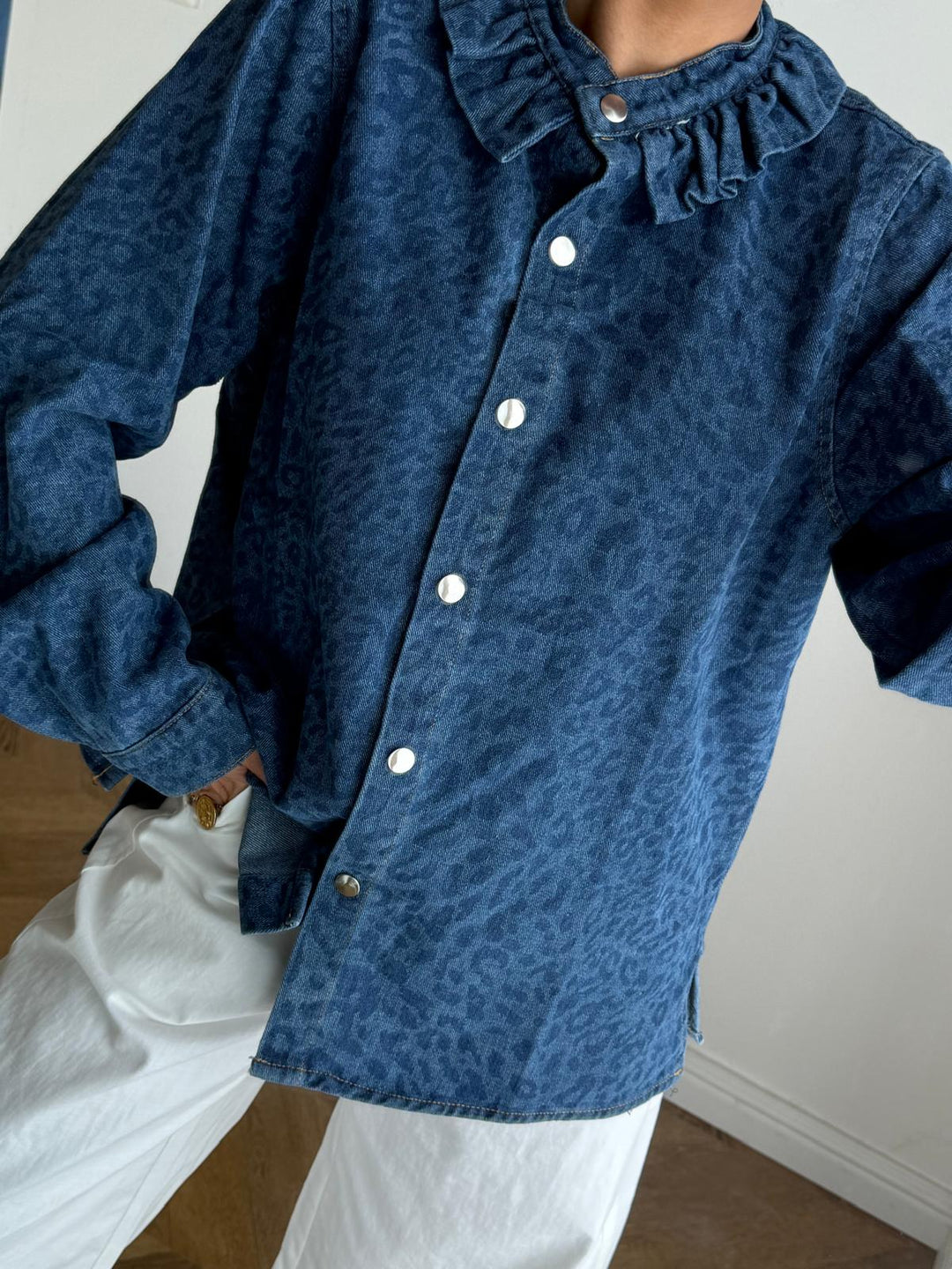 SURCHEMISE | DENIM LÉOPARD