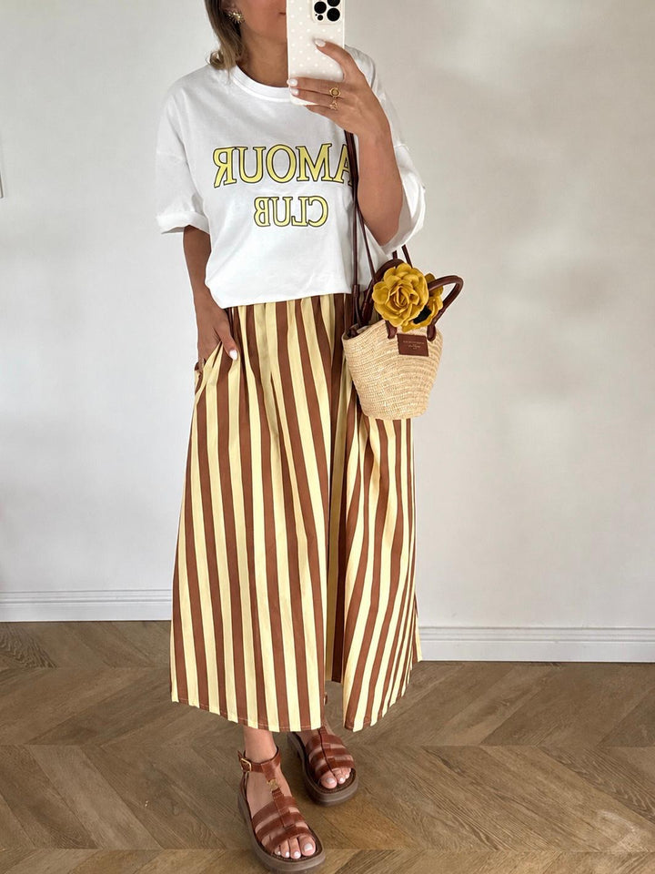 JUPE | JANNA RAYÉE JAUNE