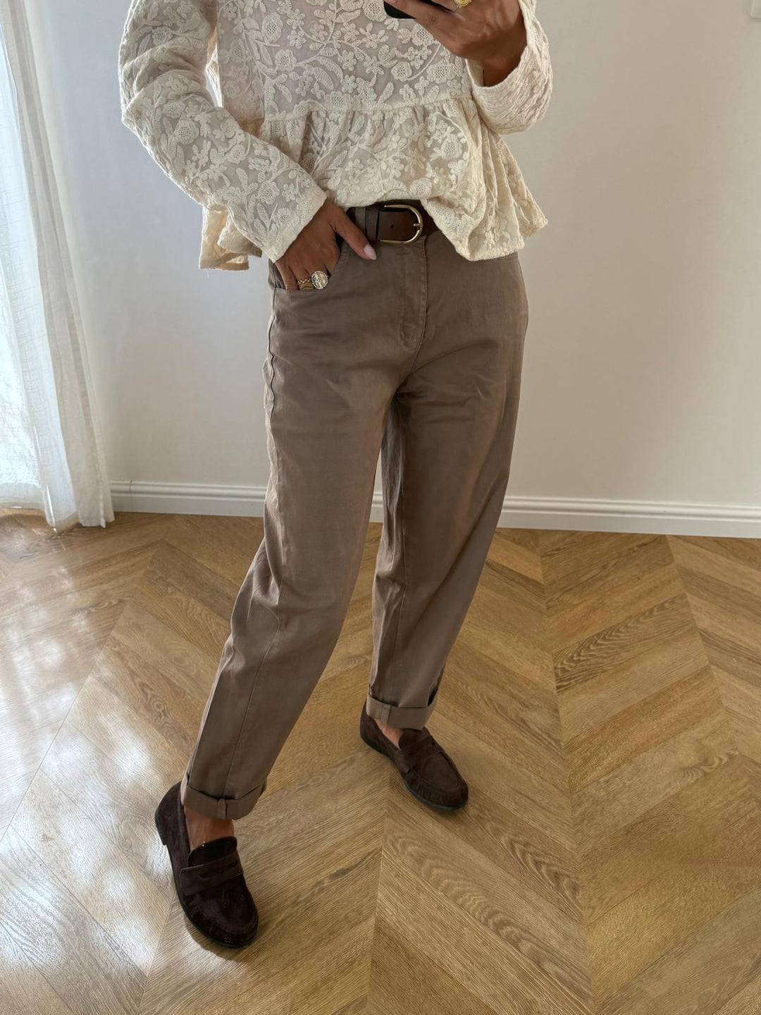 JEAN | BARREL MARRON