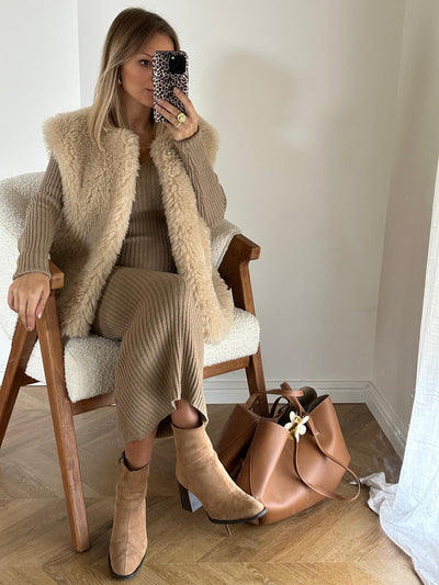 ROBE PULL AGATHE CAMEL